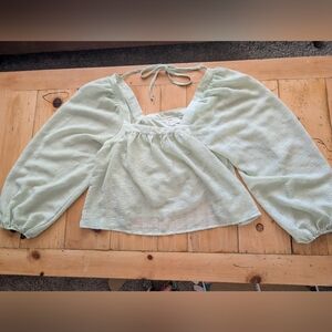 Nanamacs Light Green Tie-Back Top